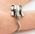 Elephant Open Ring - Animal Couple Ring