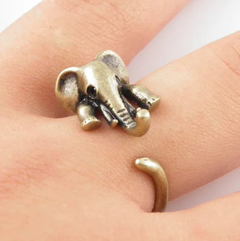 Elephant Open Ring - Animal Couple Ring