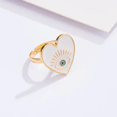Bohemian Evil Eye & Heart Statement Rings.