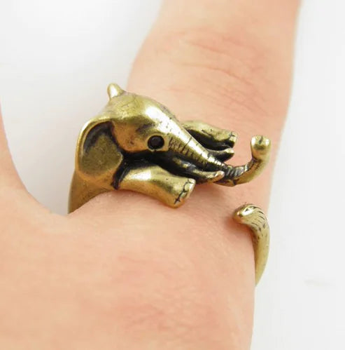 Elephant Open Ring - Animal Couple Ring