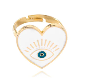 Bohemian Evil Eye & Heart Statement Rings.