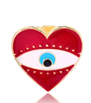 Bohemian Evil Eye & Heart Statement Rings.