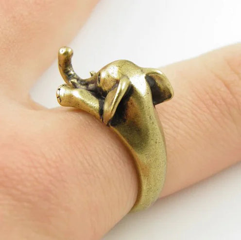 Elephant Open Ring - Animal Couple Ring