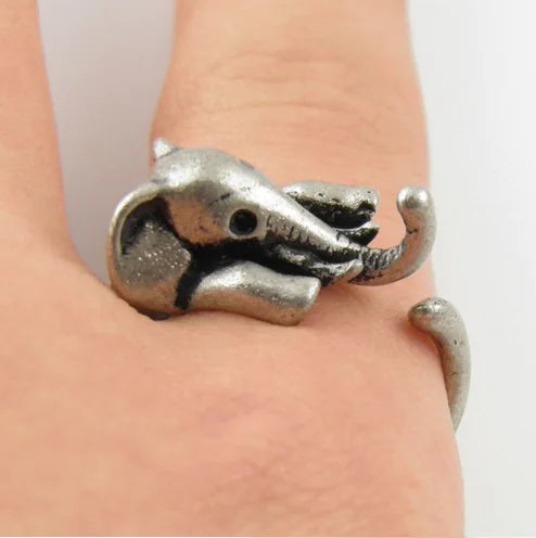 Elephant Open Ring - Animal Couple Ring